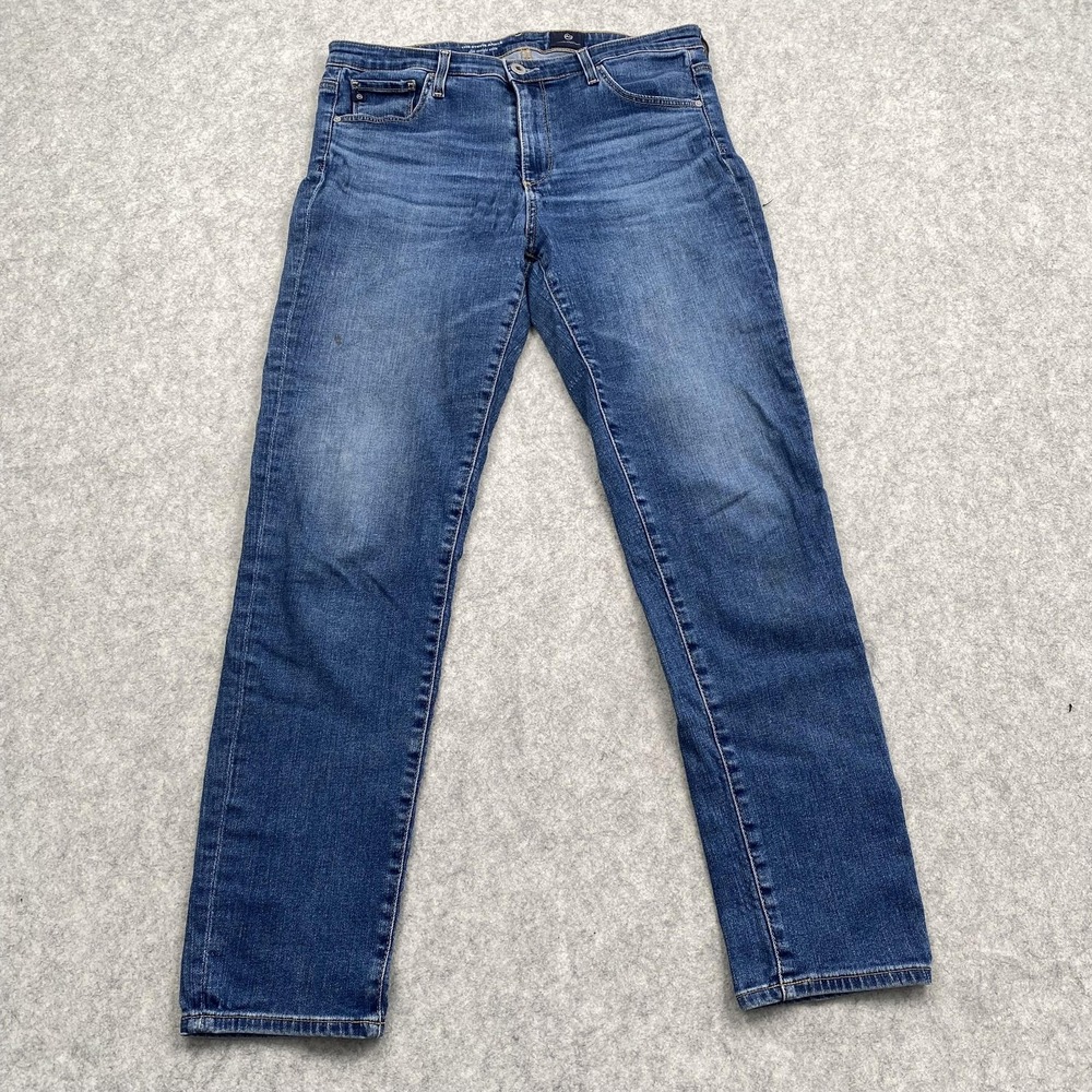 AG Adriano Goldschmied Stevie Ankle Jeans Womens 31 (30x27) Blue *STAINED*